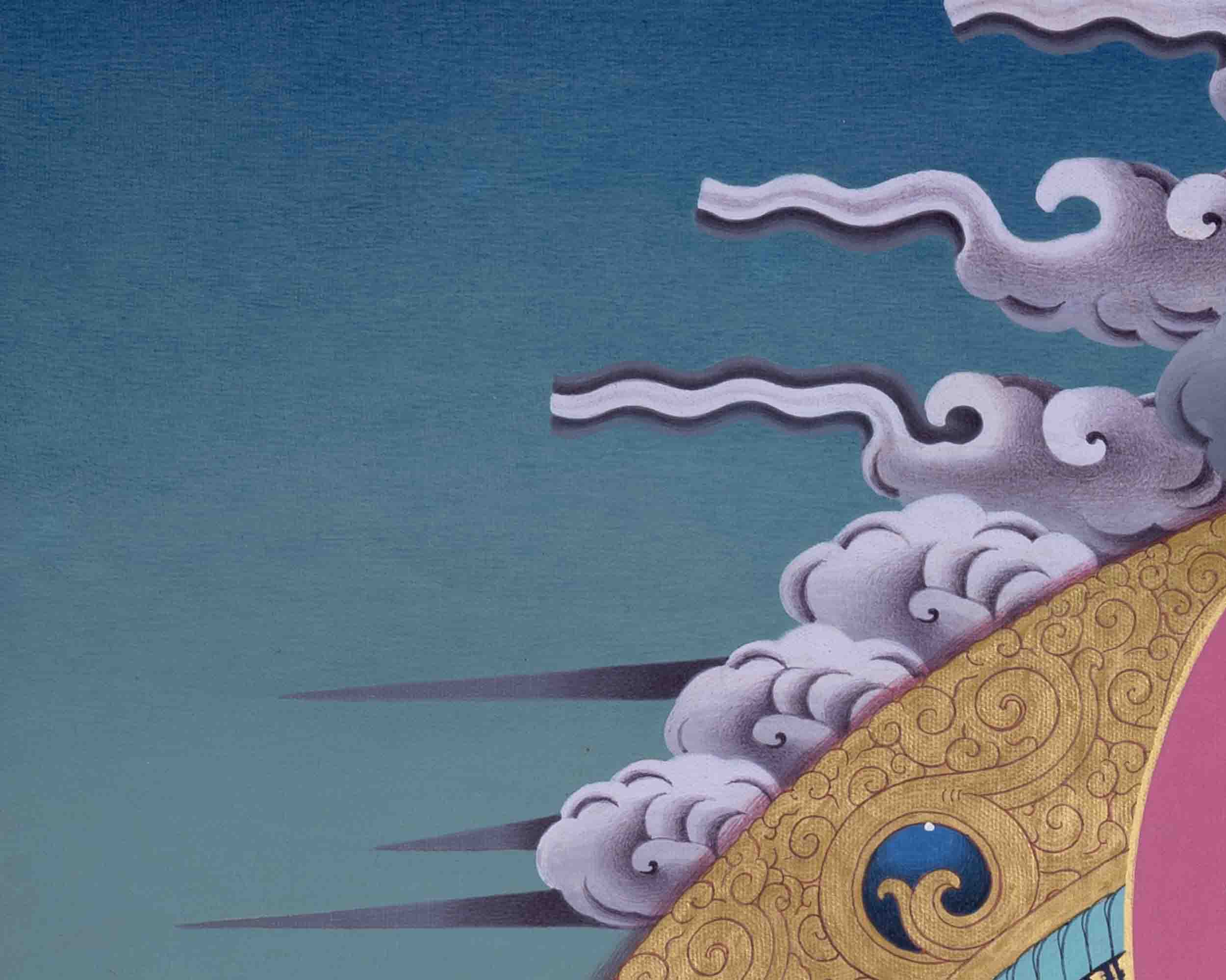 Female Bodhisattva Tara | Green Tara Thangka | Wall Decoration Art
