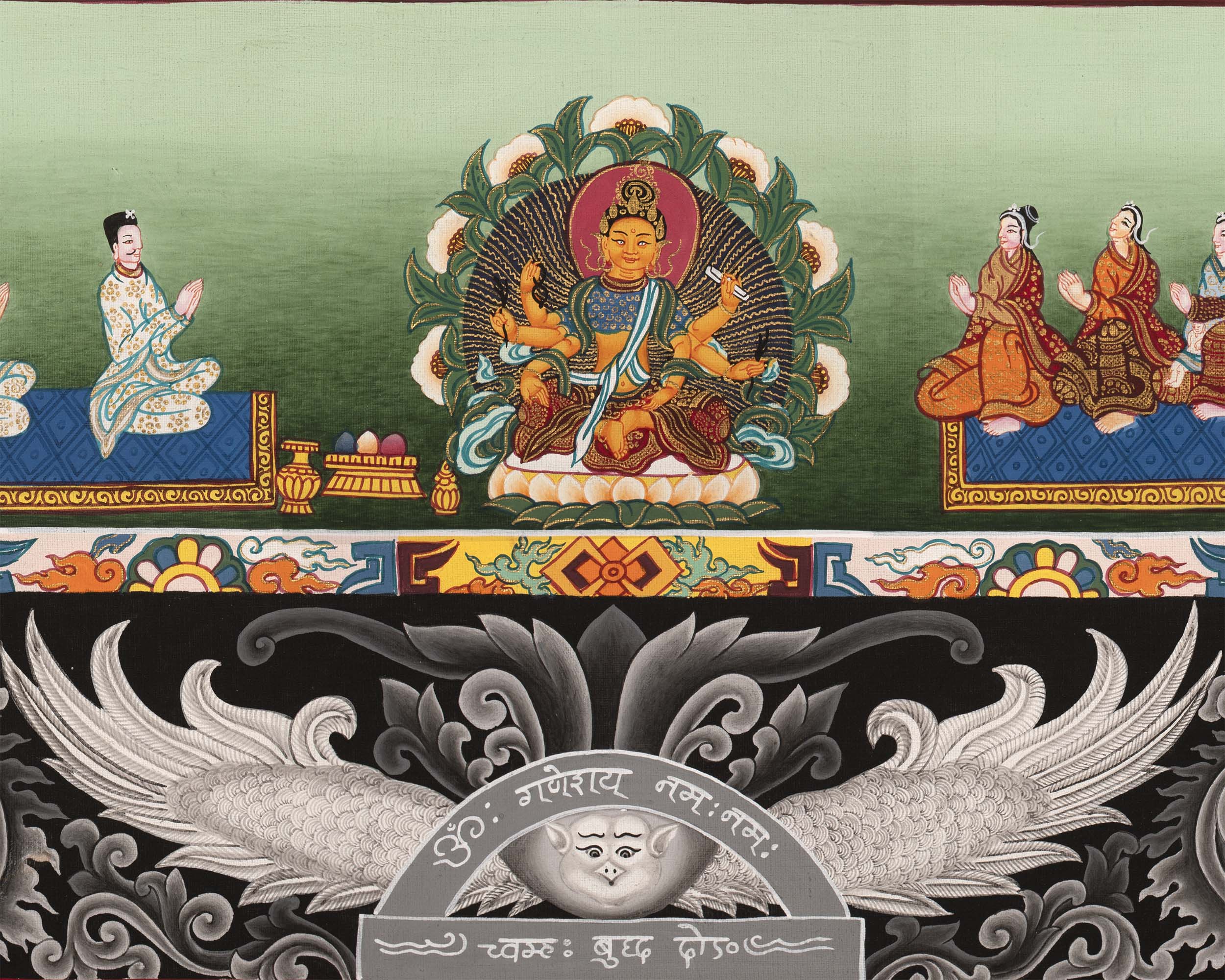 Ganesh Thangka Print | Traditional Paubha Art | Wall Decors