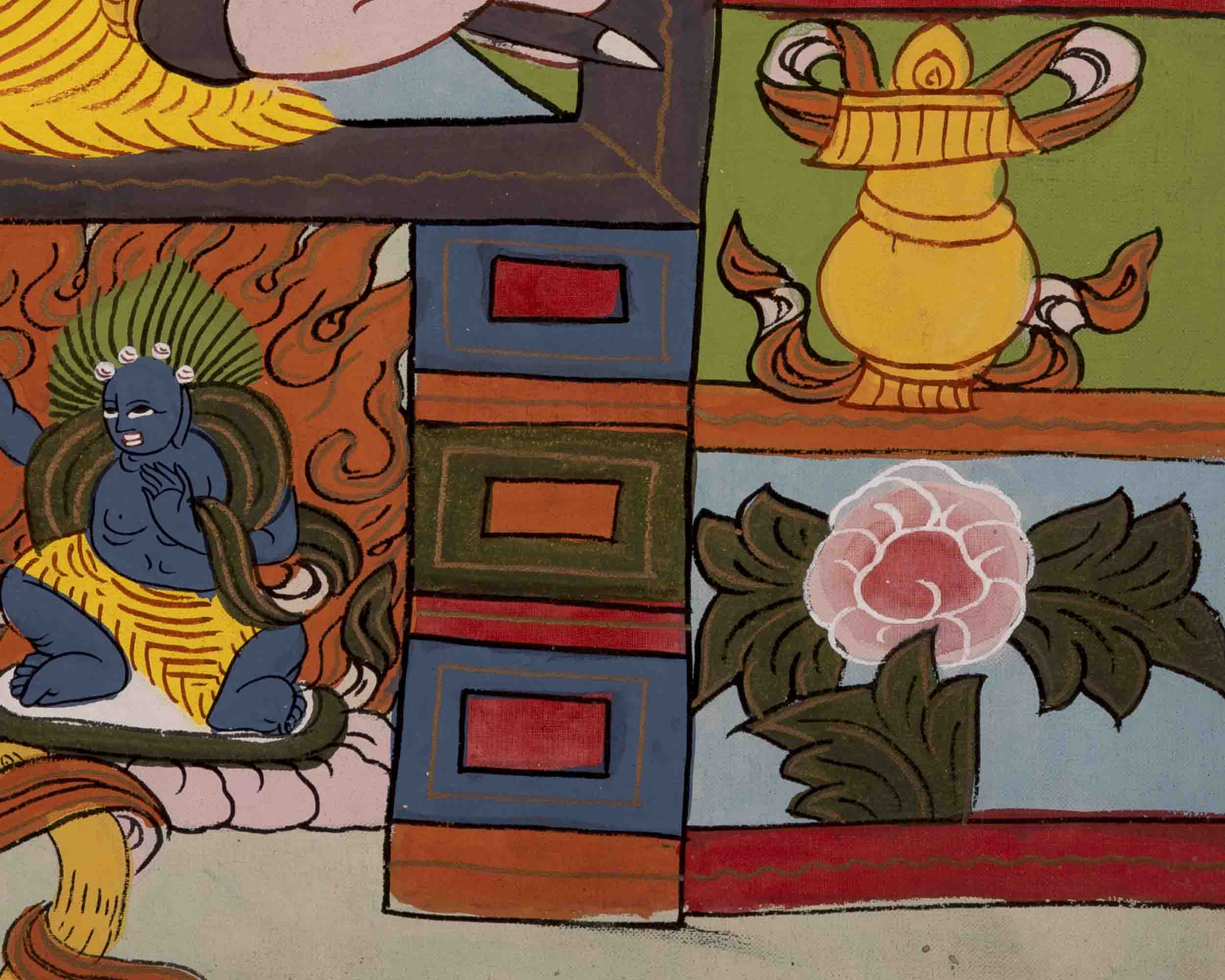 30+ Years Old Wheel Of Life Thangka | Vintage Traditional Art | Wall Decors