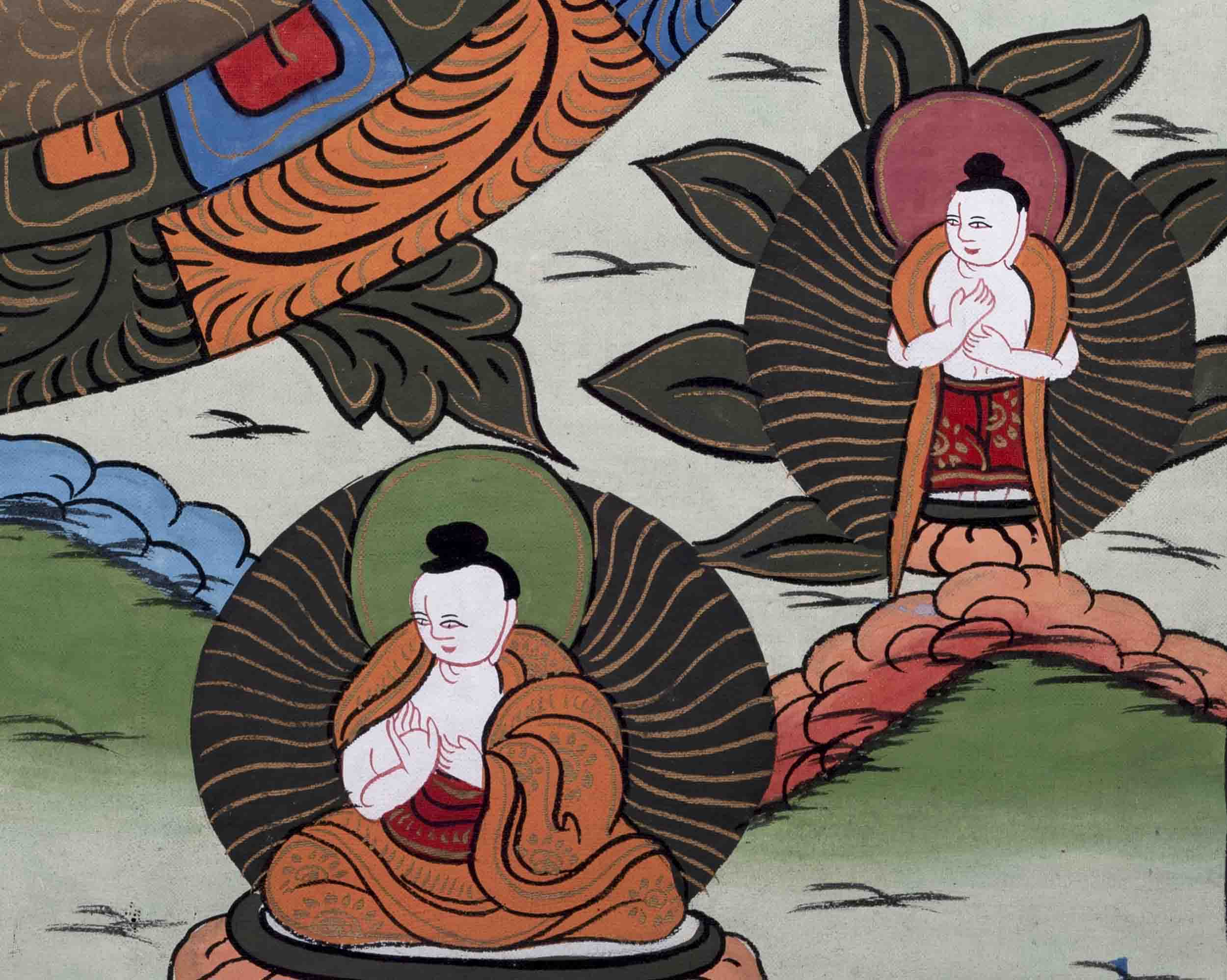 Traditional 3 Mandala Thangka | Religious Buddhist Art | Wall Decors