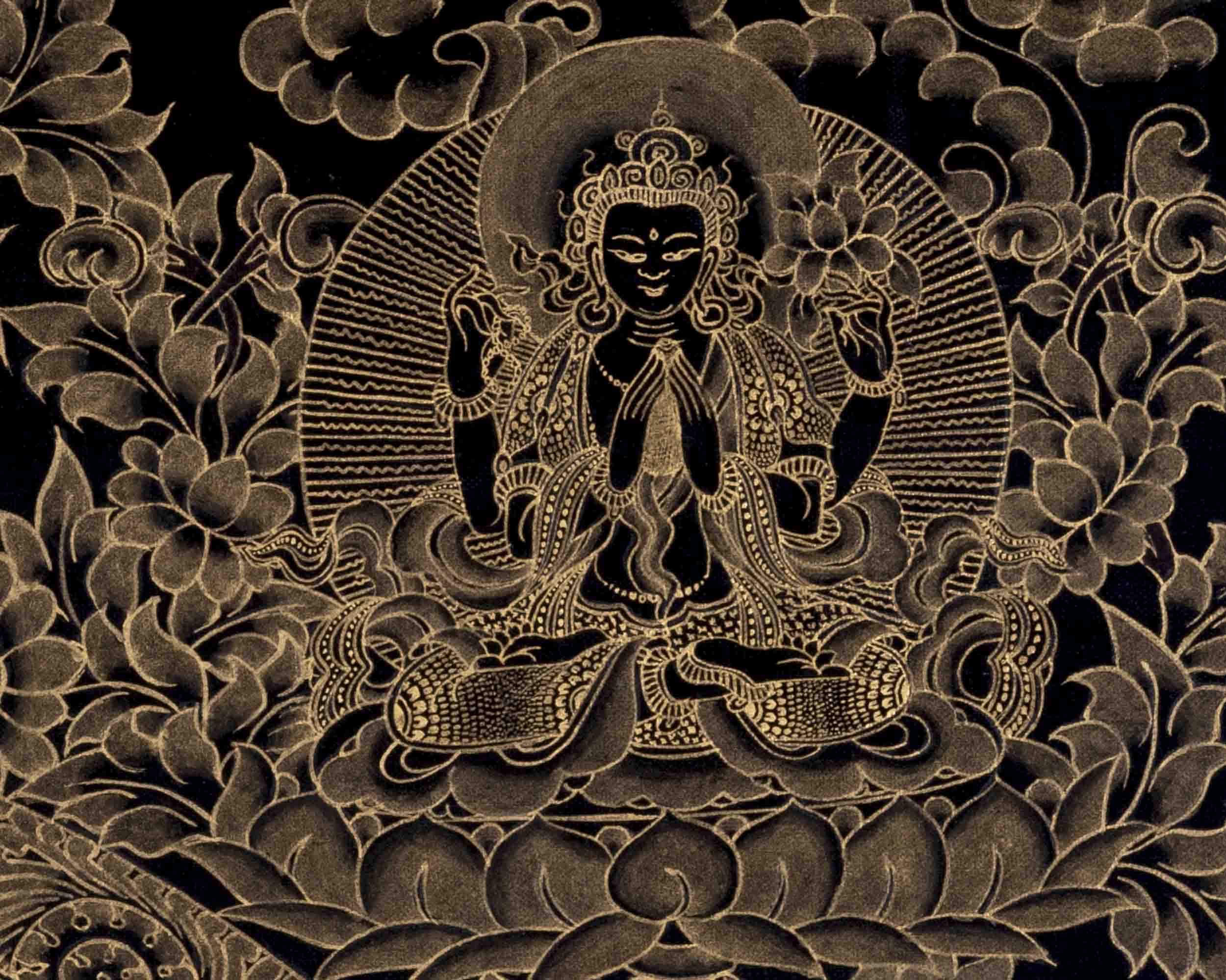 Buddha Shakyamuni Mandala Thangka Painting  | Tibetan Hand Painted Art Work