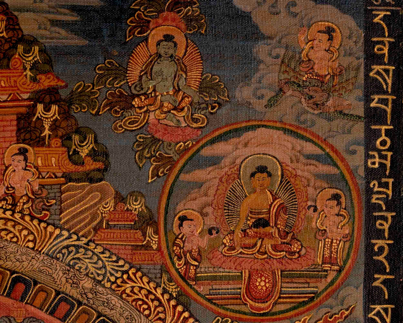 White Tara Mandala | Traditional Tibetan Thangka | Religious Wall Decors