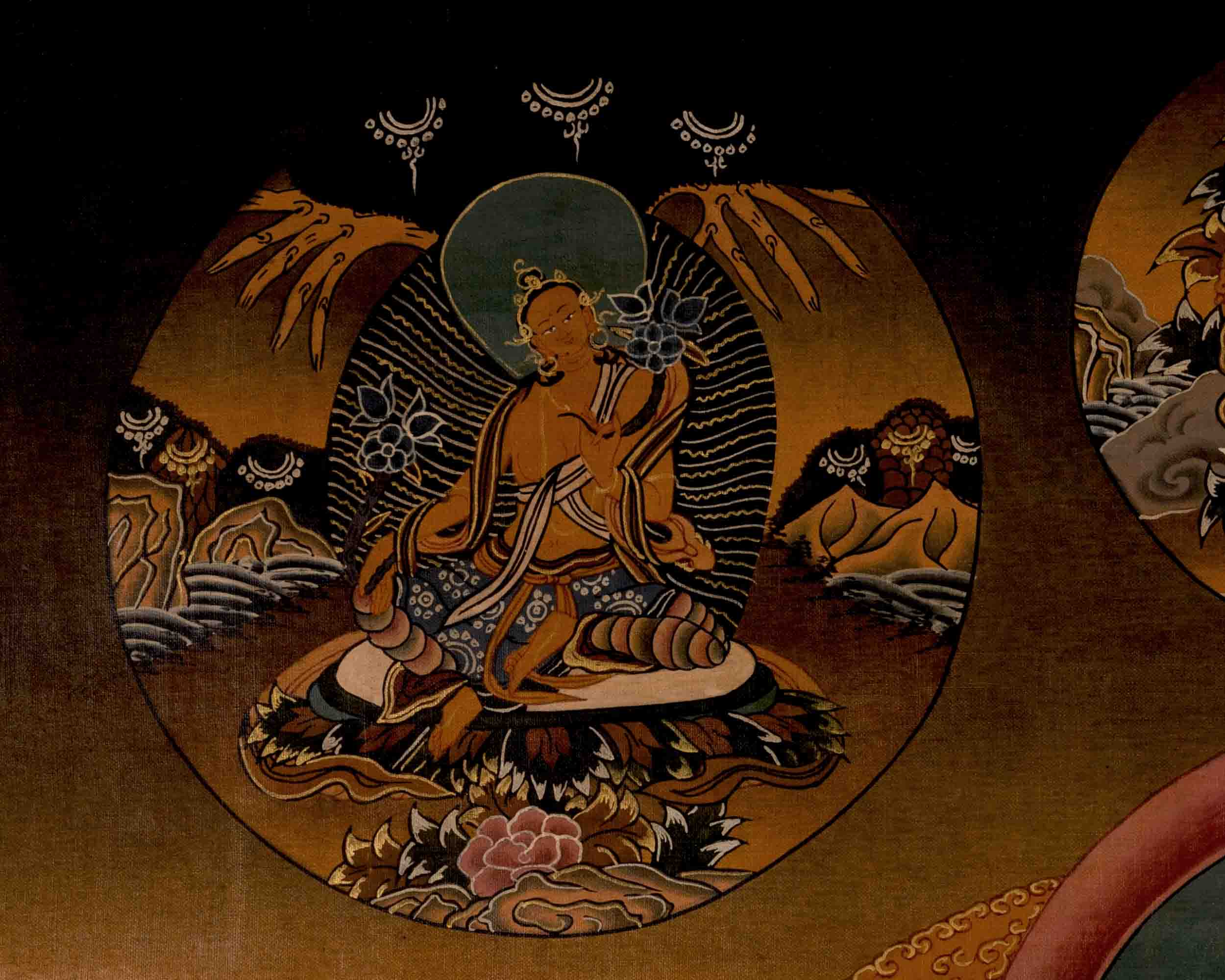 Shakyamuni Buddha Thangka | Religious Handpainted Art | Wall Decors