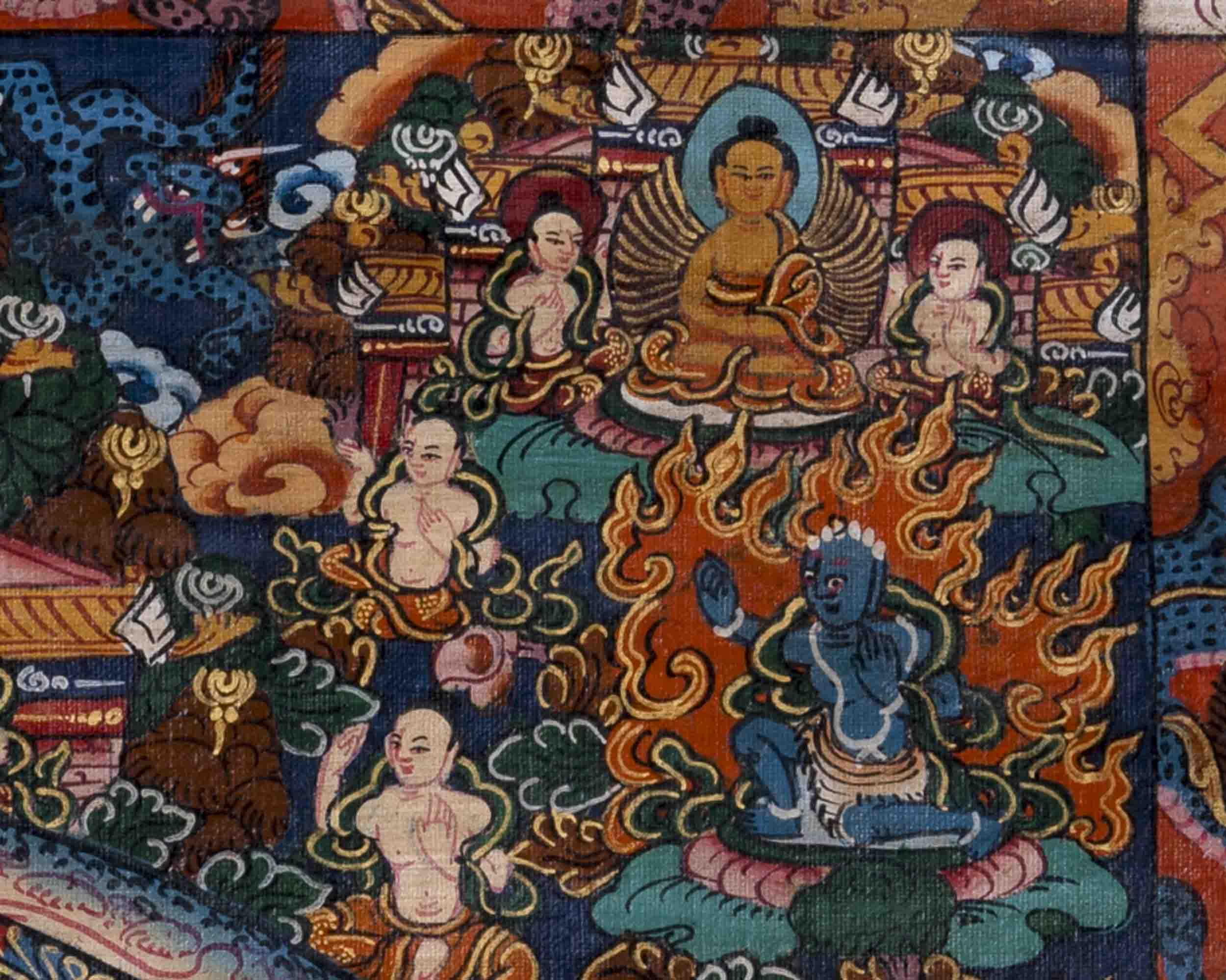 Traditional Heruka Mandala | Religious Buddhist Thangka | Wall Decors