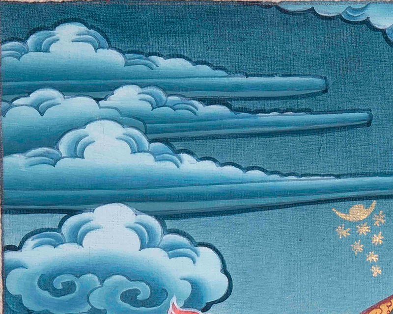 Avalokiteshvara Thangka Painting | Hanging Art For Office , Bedroom , Temple , Monastery or Farmhouse