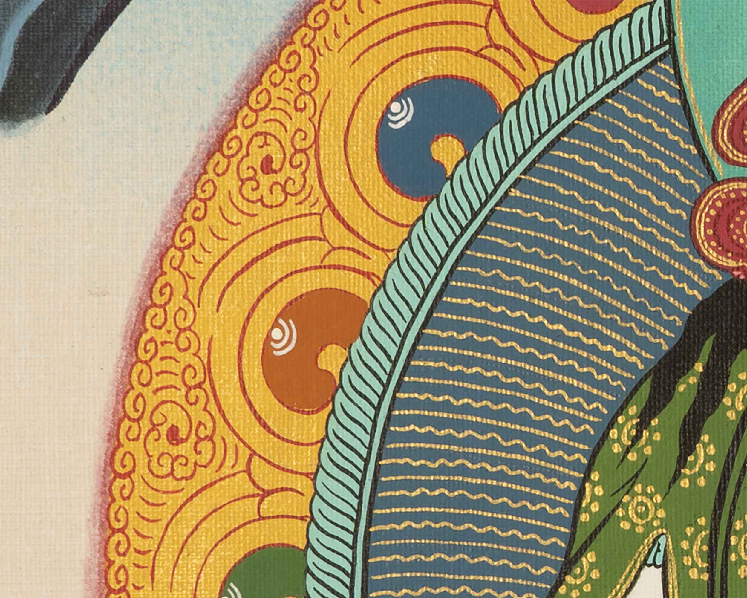 Small Size Vajrasattva Thangka | Buddhist Shrine Room Decor