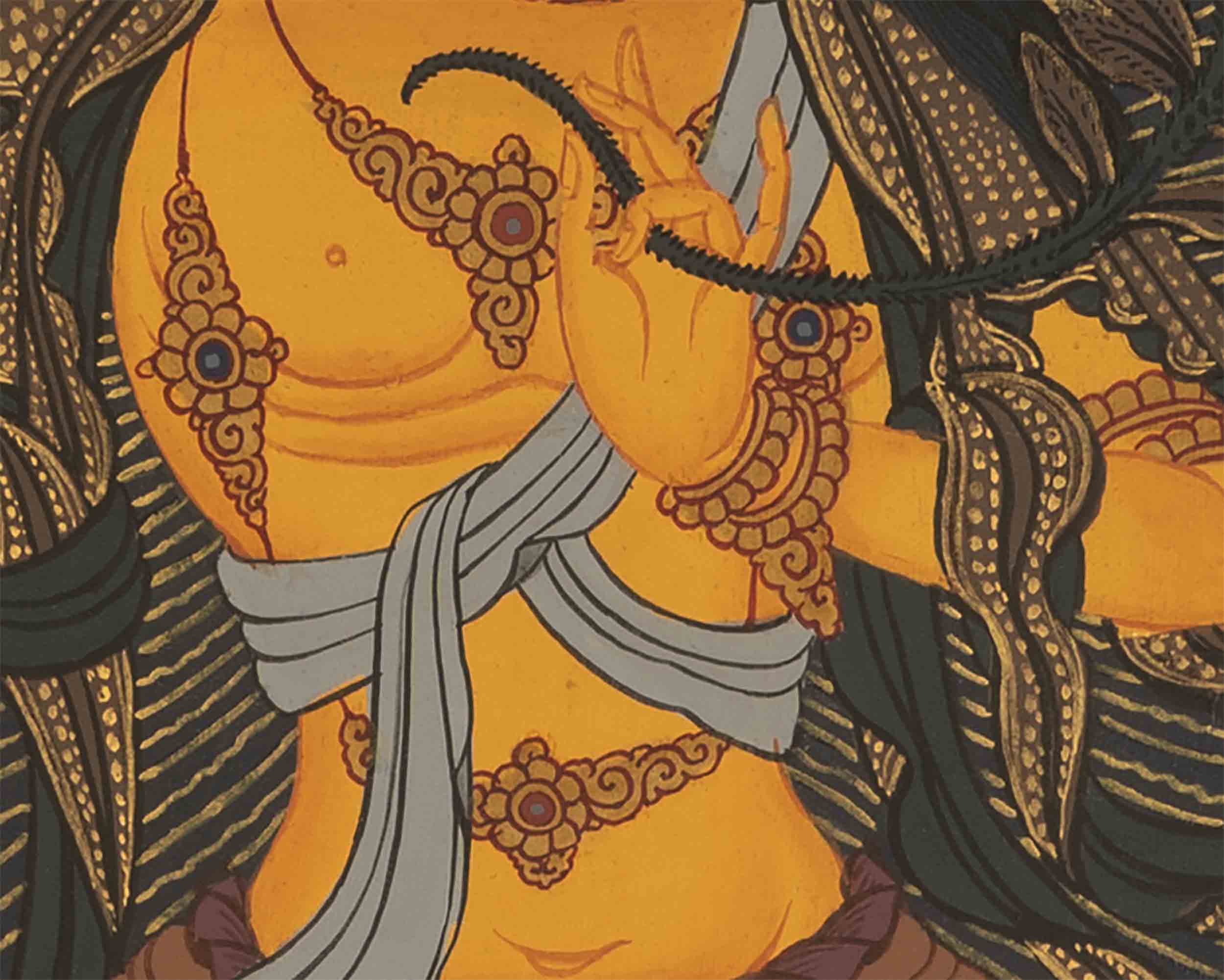 Bodhisattva Manjushree Thangka |  Hand Painted Thangka | Tibetan Art