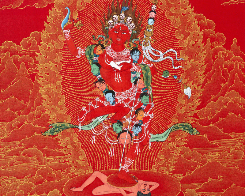 Vajravarahi, Vajrayogini Tibetan Thangka, Traditional Buddhist Painting