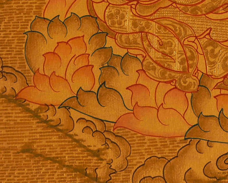 Guru Rinpoche Thangka | Wall Hanging Decor | Religious Art