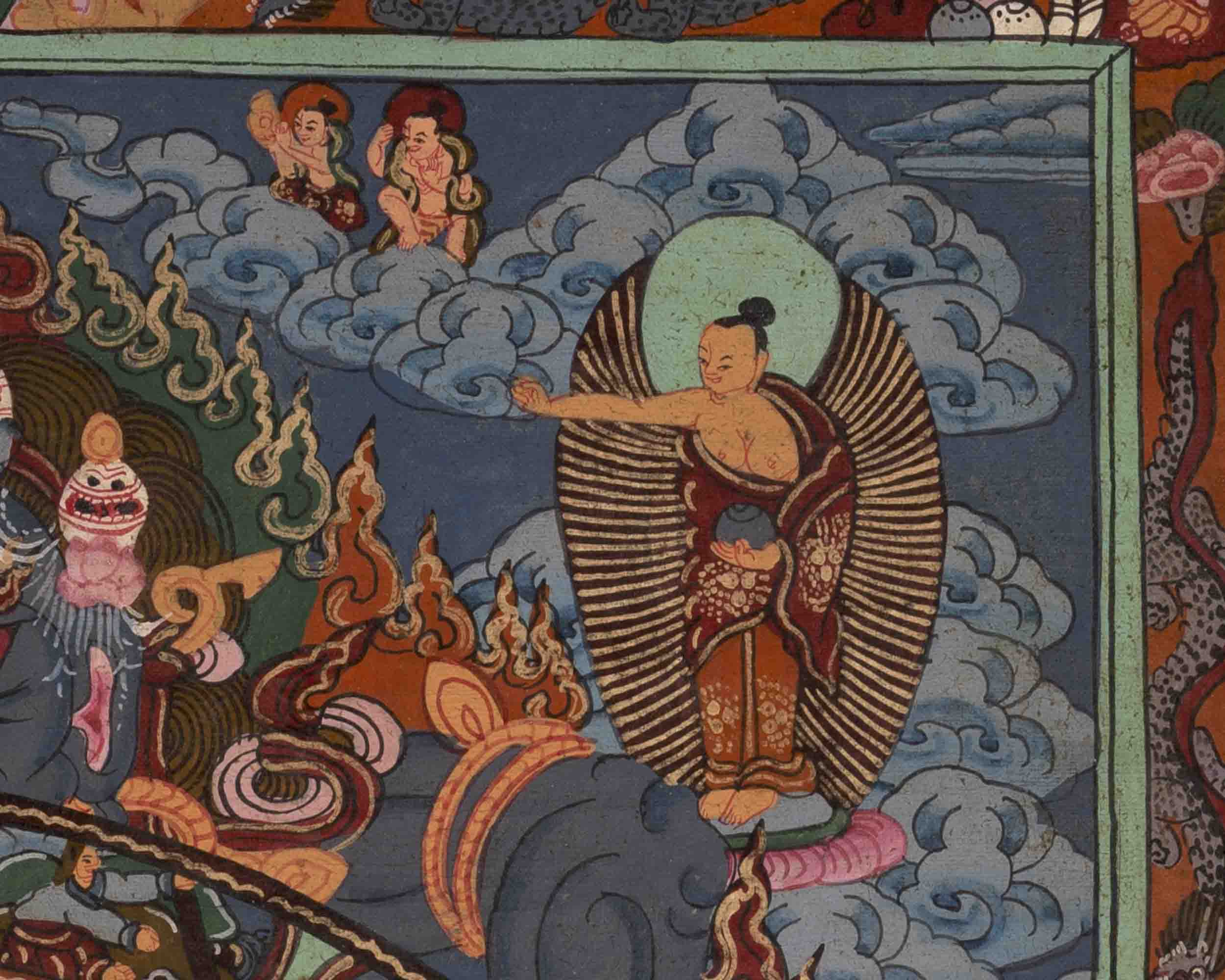 Wheel of Life Thangka | Oil Varnished Painting | Wall Decors