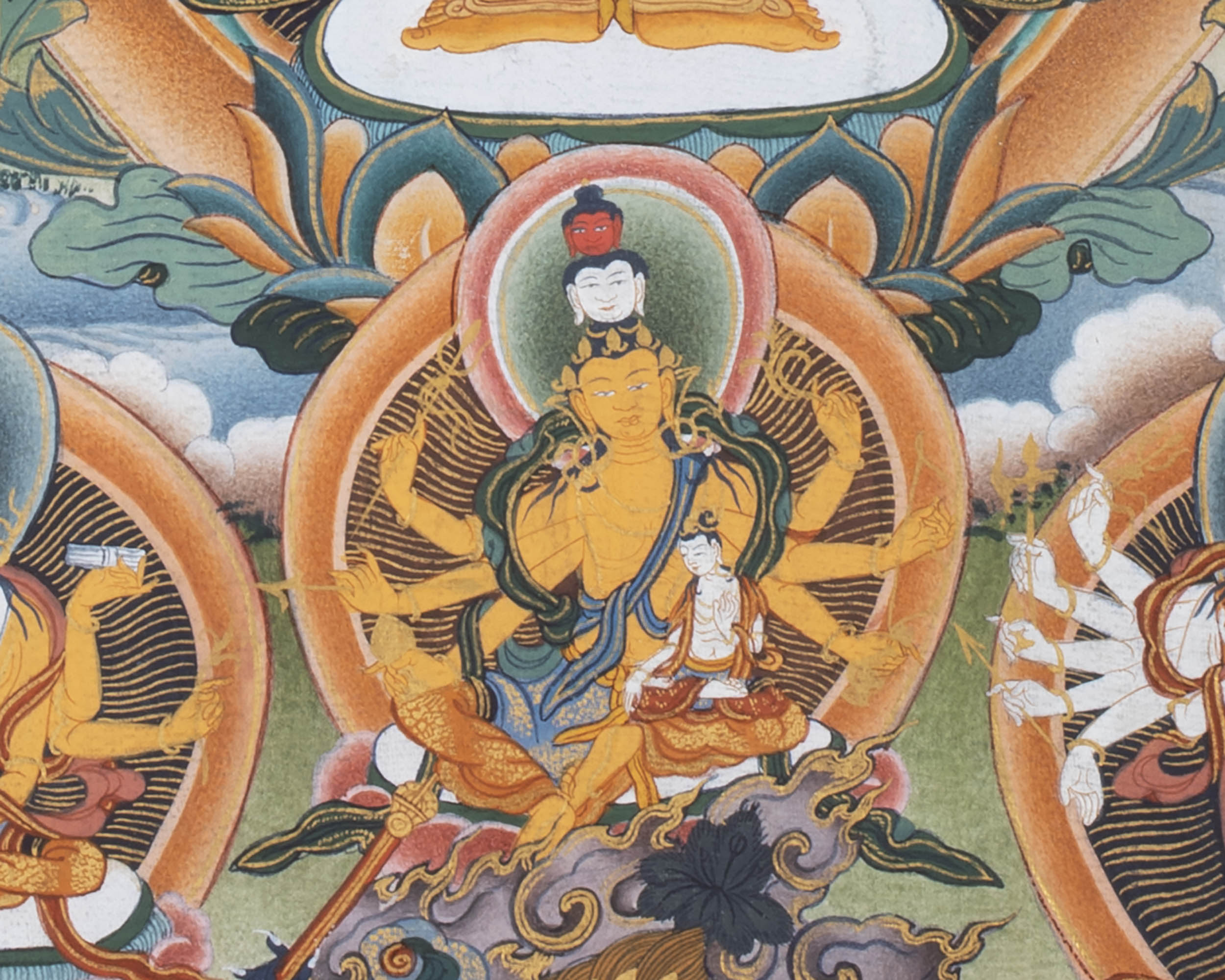 Amoghpasa Thangka | Tibetan Buddhist Handpainted Art | Digital Print