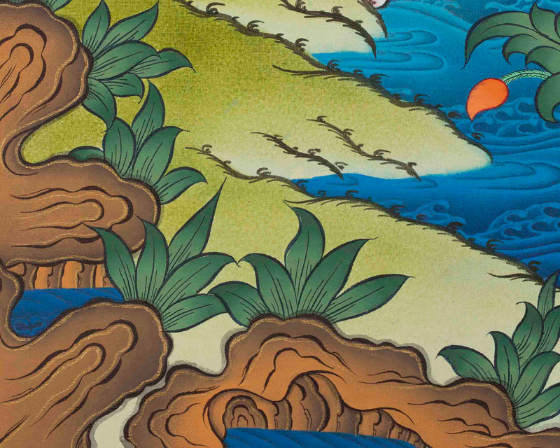 Hand-painted Manjushree Thangka | Wall Decoration Painting
