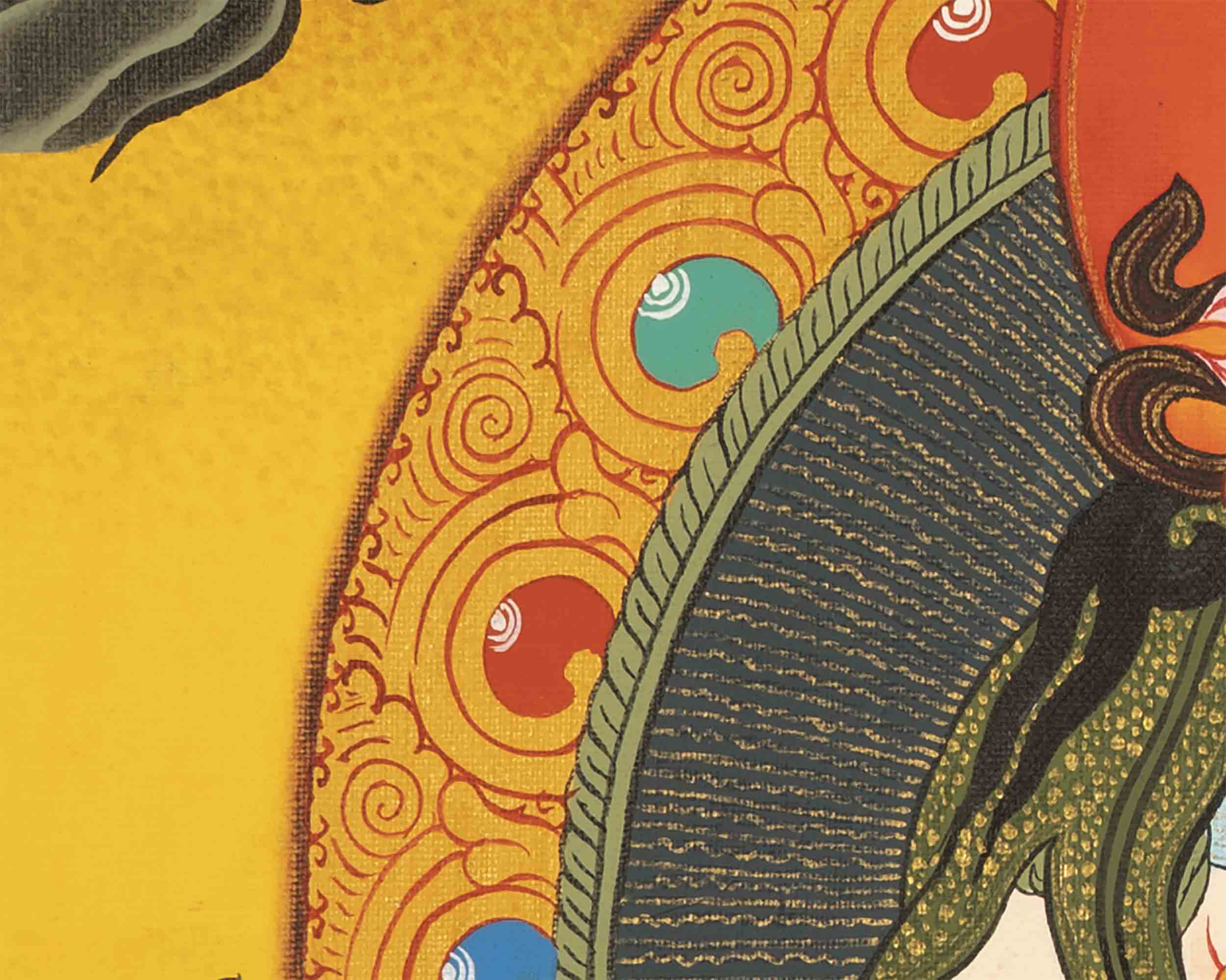 Vajrasattva Buddhist Thangka | Religious Wall Decor