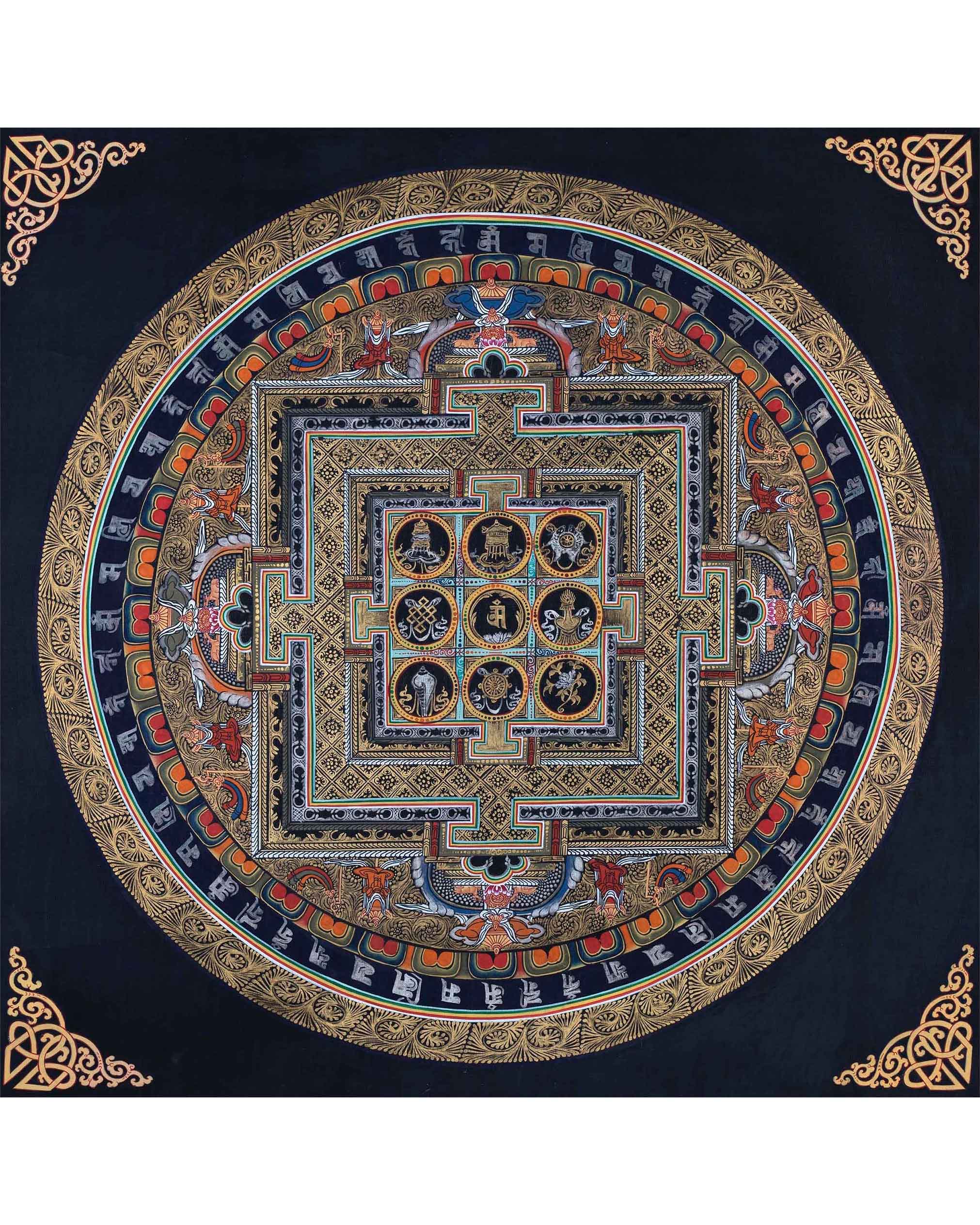 8 auspicious symbols mandala