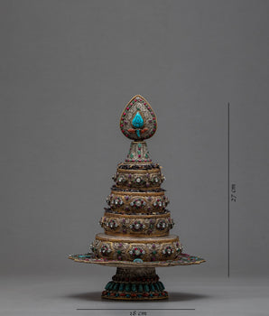 Silver Ratna Mandala | Handmade with Original Stone Inlays | Zen Room Decor