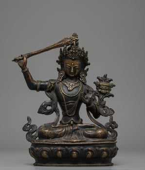 Manjushri Buddha Charm Statue