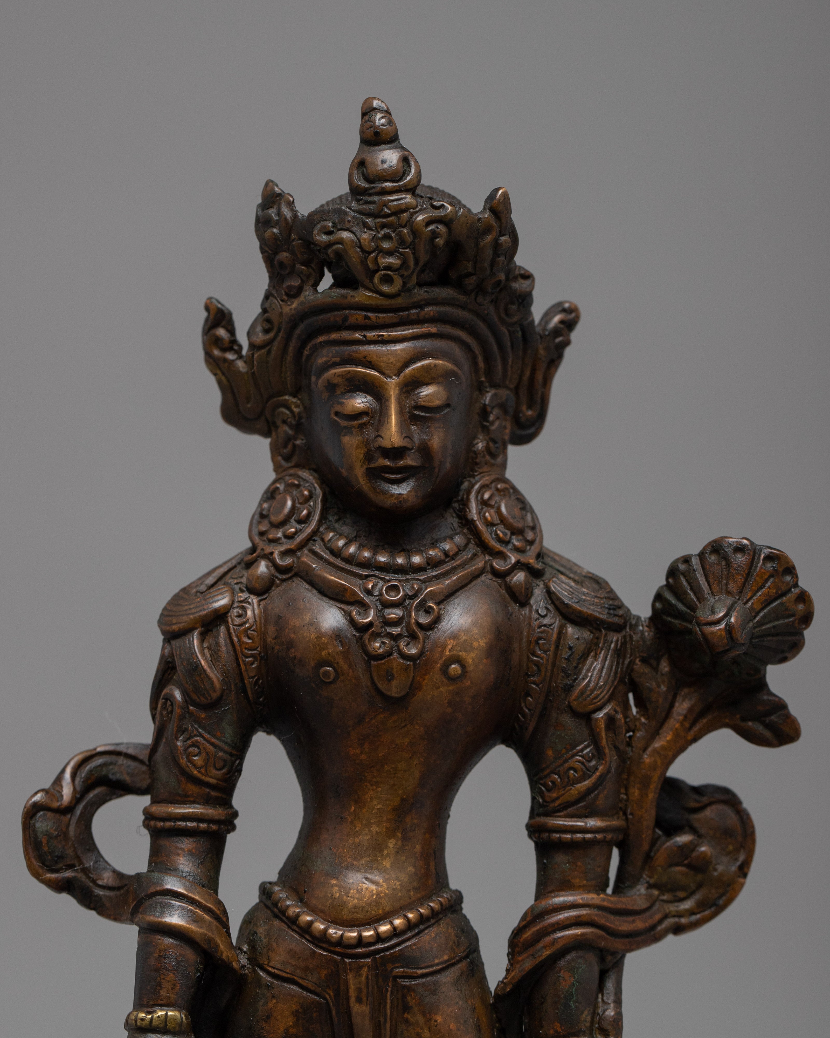 Vintage Chenresig Statue | Unique Decorative Objects | Zen Room Decor