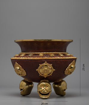 Tibet Incense Burner | Buddhist Altar Supplies | Ritual Decor Items