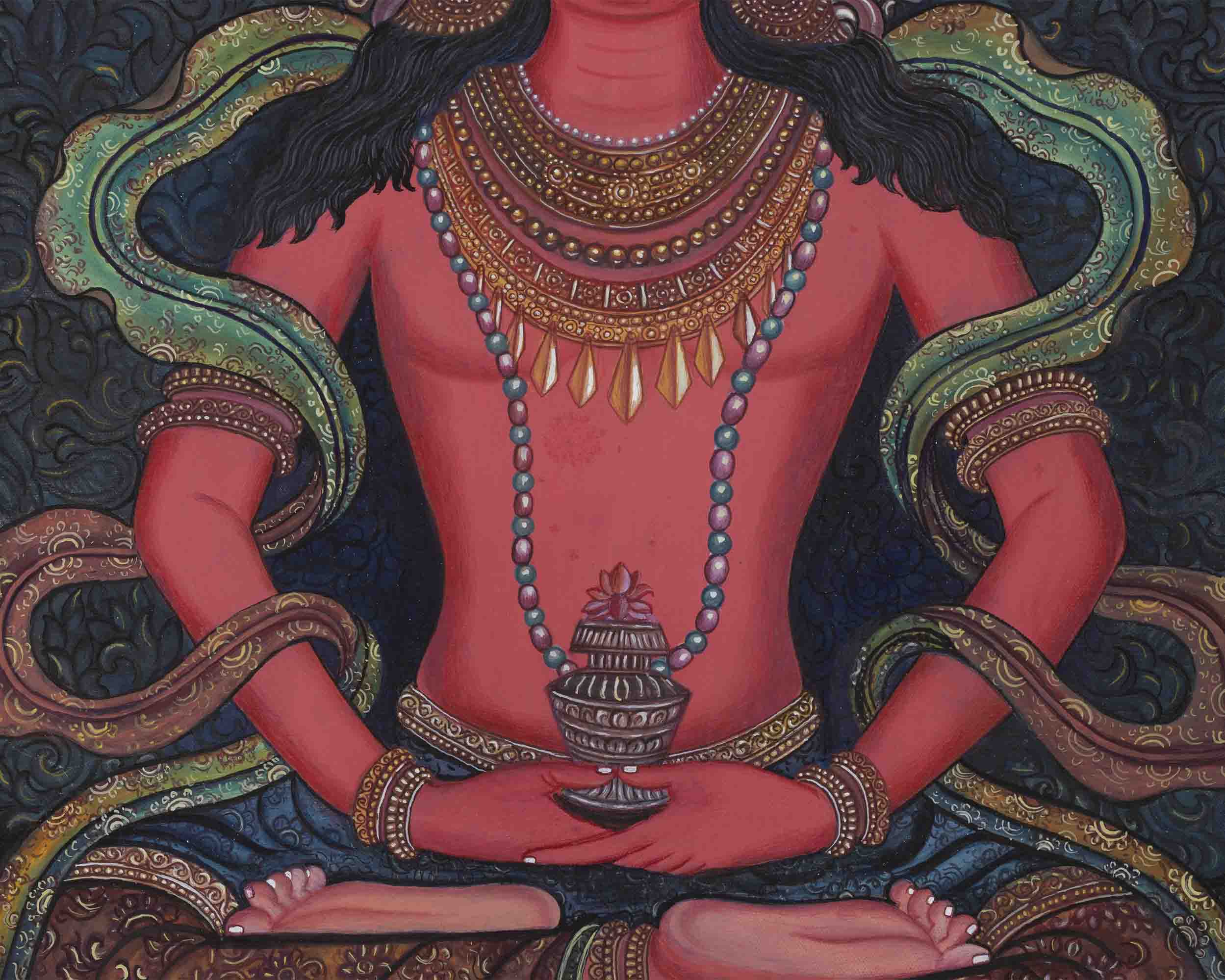 Buddha Amitayus Print | Newari Thangka Art | Wall Hanging Decors