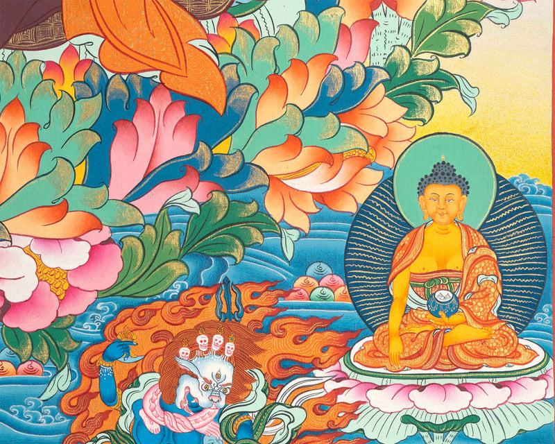 High-Quality Giclee Print To Practice Guru Rinpoche Teachings | The Lotus Born Master Nepali Print