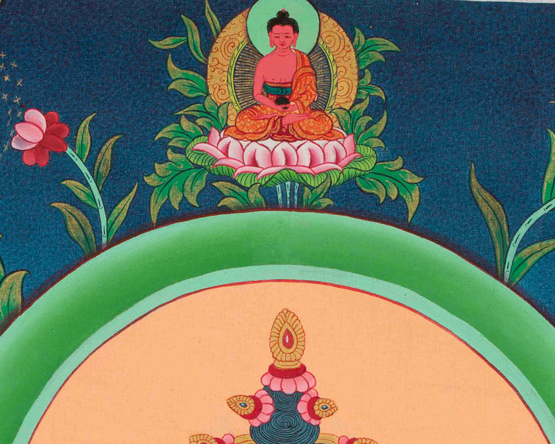 Avalokitesvara Chengrezig Thangka | Mindfulness Meditation Painting