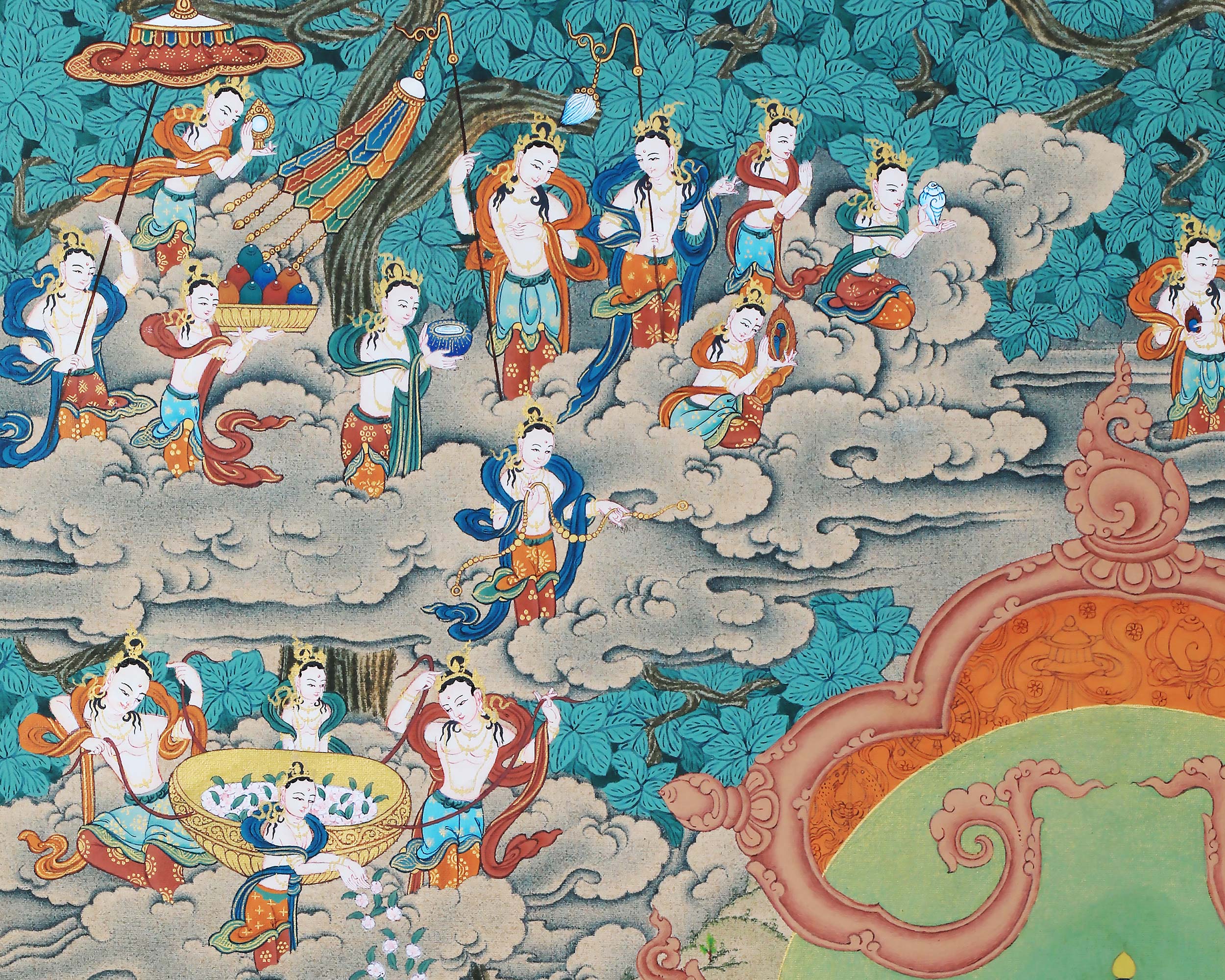 Buddha Shakyamuni Thangka, High Quality Giclee Canvas Print, Digital Print
