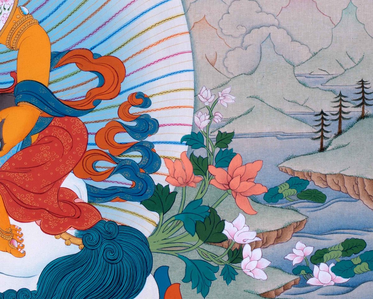 Five Dzambhala Thangka Masterpiece | Painting of Wealth Deity From Enlightenment