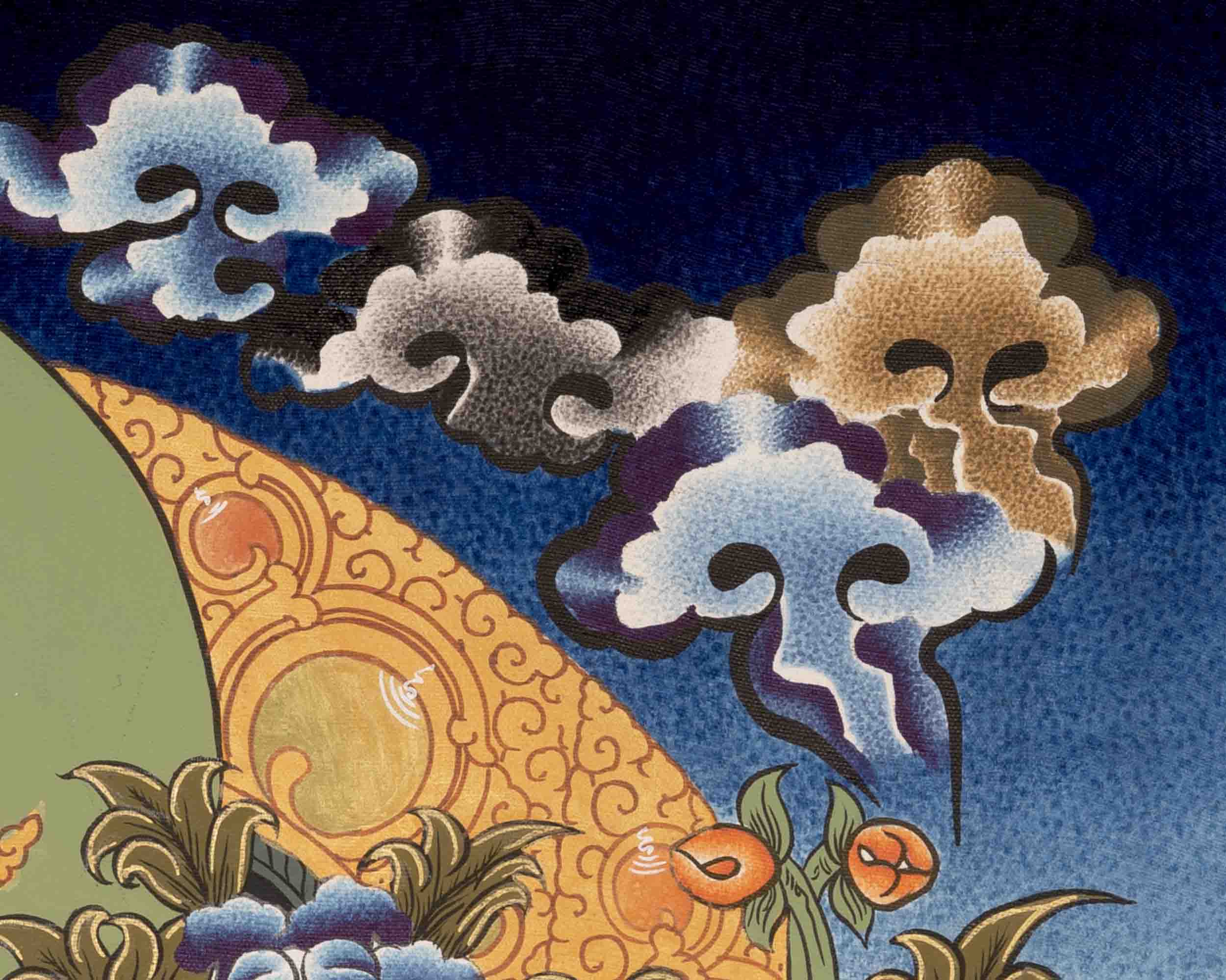 White Tara Thangka | Female Bodhisattva | Religious Buddhist Art