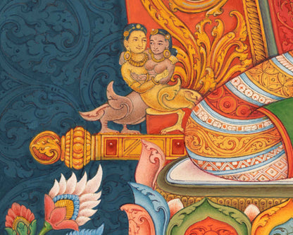 Amoghasiddhi The Buddha of Unfailing Power Print | Traditional Tibetan Poster For Room Decor