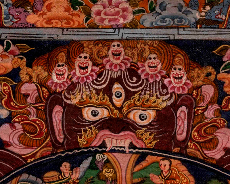 Original Bhavachakra Thangka | Traditional Handpainted Art | Wall Decors
