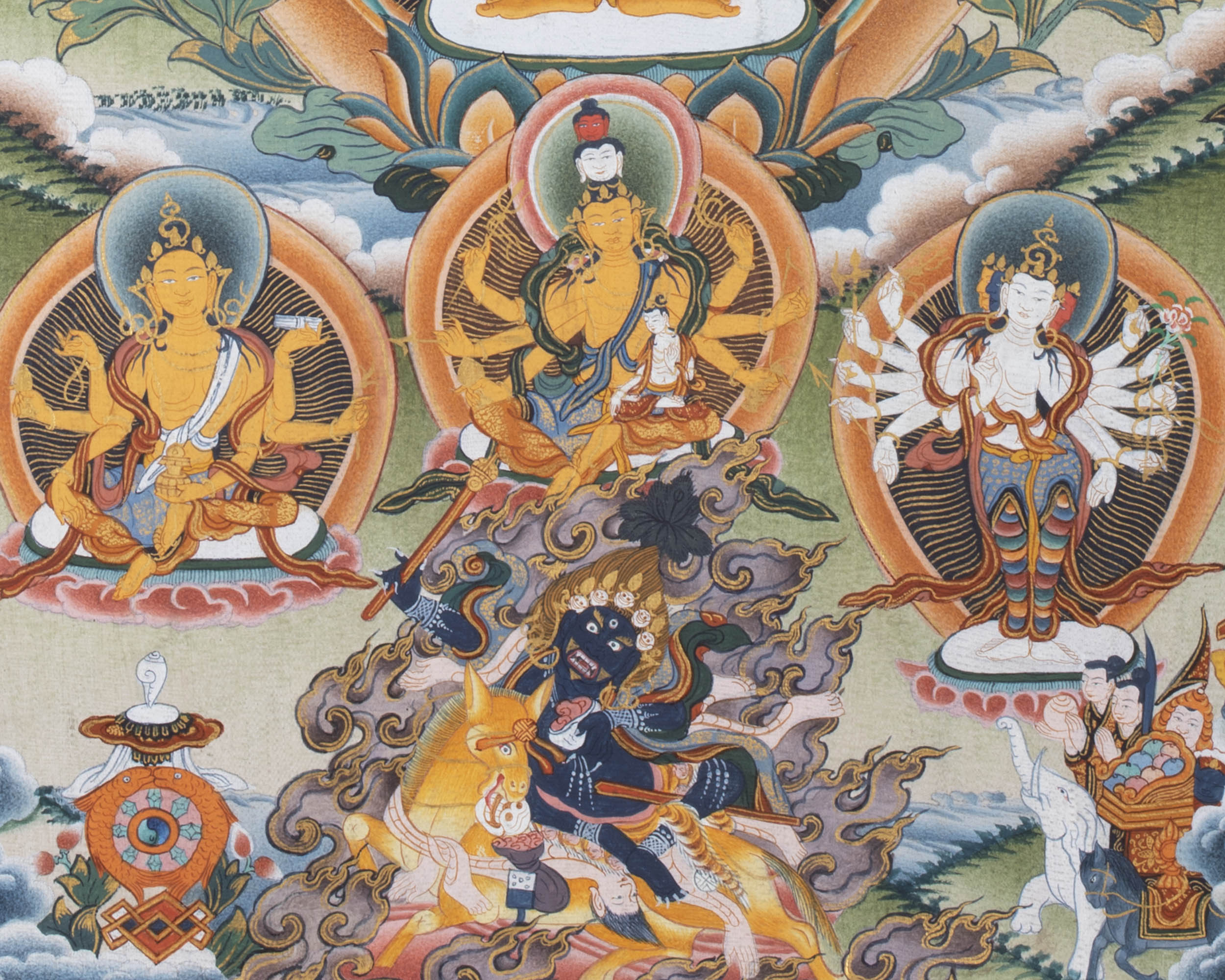 Amoghpasa Thangka | Tibetan Buddhist Handpainted Art | Digital Print