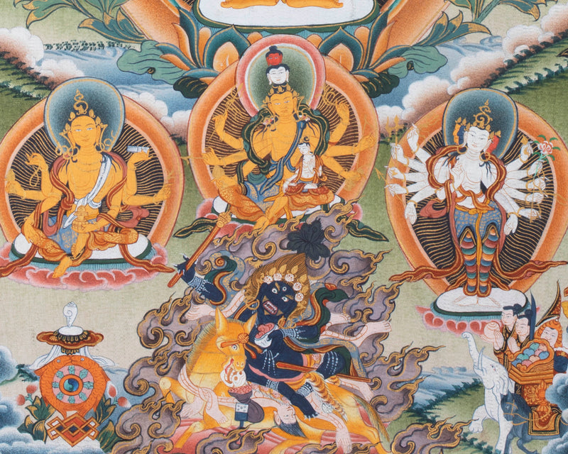 Amoghpasa Thangka | Tibetan Buddhist Handpainted Art | Digital Print