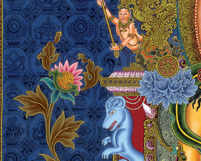 Maitreya Future Buddha Thangka Print | Digital Canvas Print