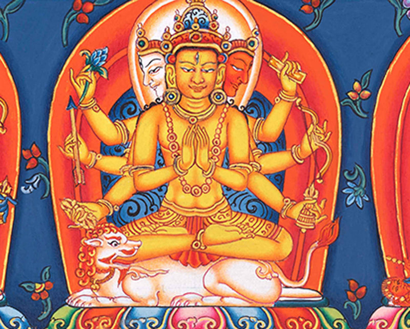 Traditional Chandra Maharoshan Thangka Print for Your Sacred Space | Wall Art