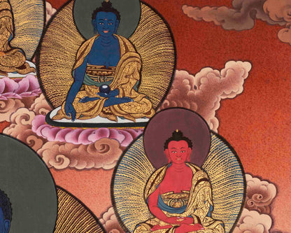 Bhaisajyaguru Thangka | Medicine Buddha | Religious Buddhist Painting