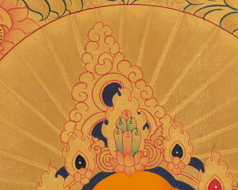 Dzambala Thangka Painting | Traditional Himalayan Art