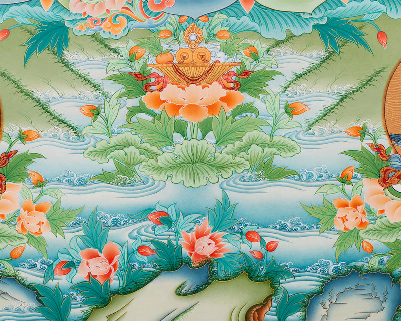 Green Tara Thangka Digital Prints | Tibetan Thangka Prints