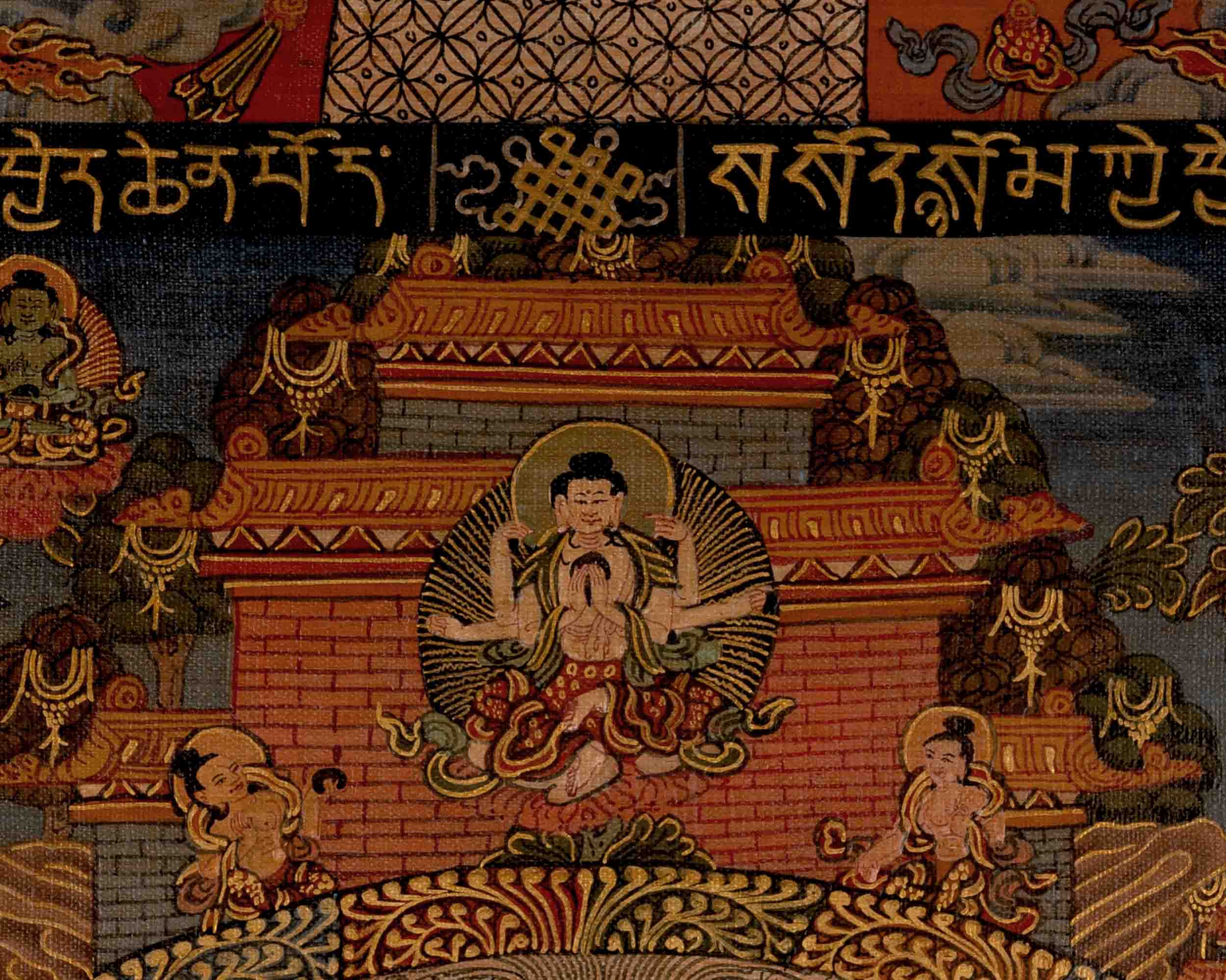 White Tara Mandala | Traditional Tibetan Thangka | Religious Wall Decors