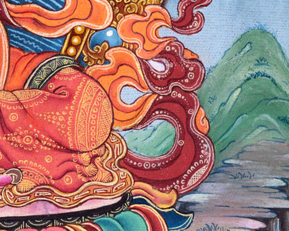 Green Tara Goddess Digital Newari Print | The Mother Tara Art For Mindfulness & Meditation