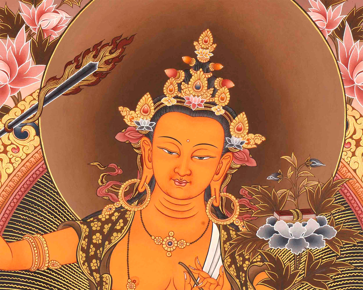 Wisdom Bodhisattva Manjushree | Digital Artwork | Religious Decors