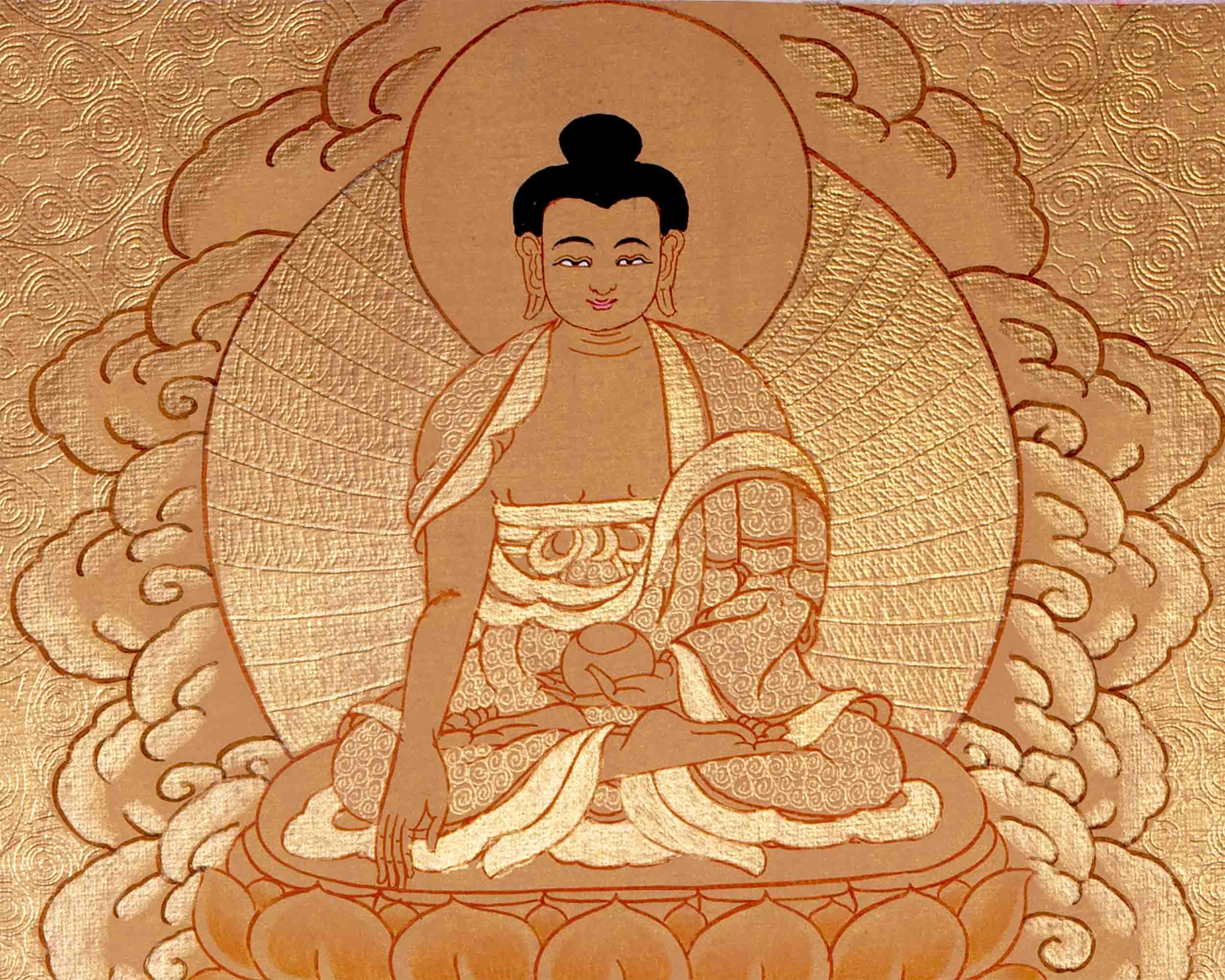 Tibetan White Tara Thangka | Wall Hanging Meditation and Yoga Art