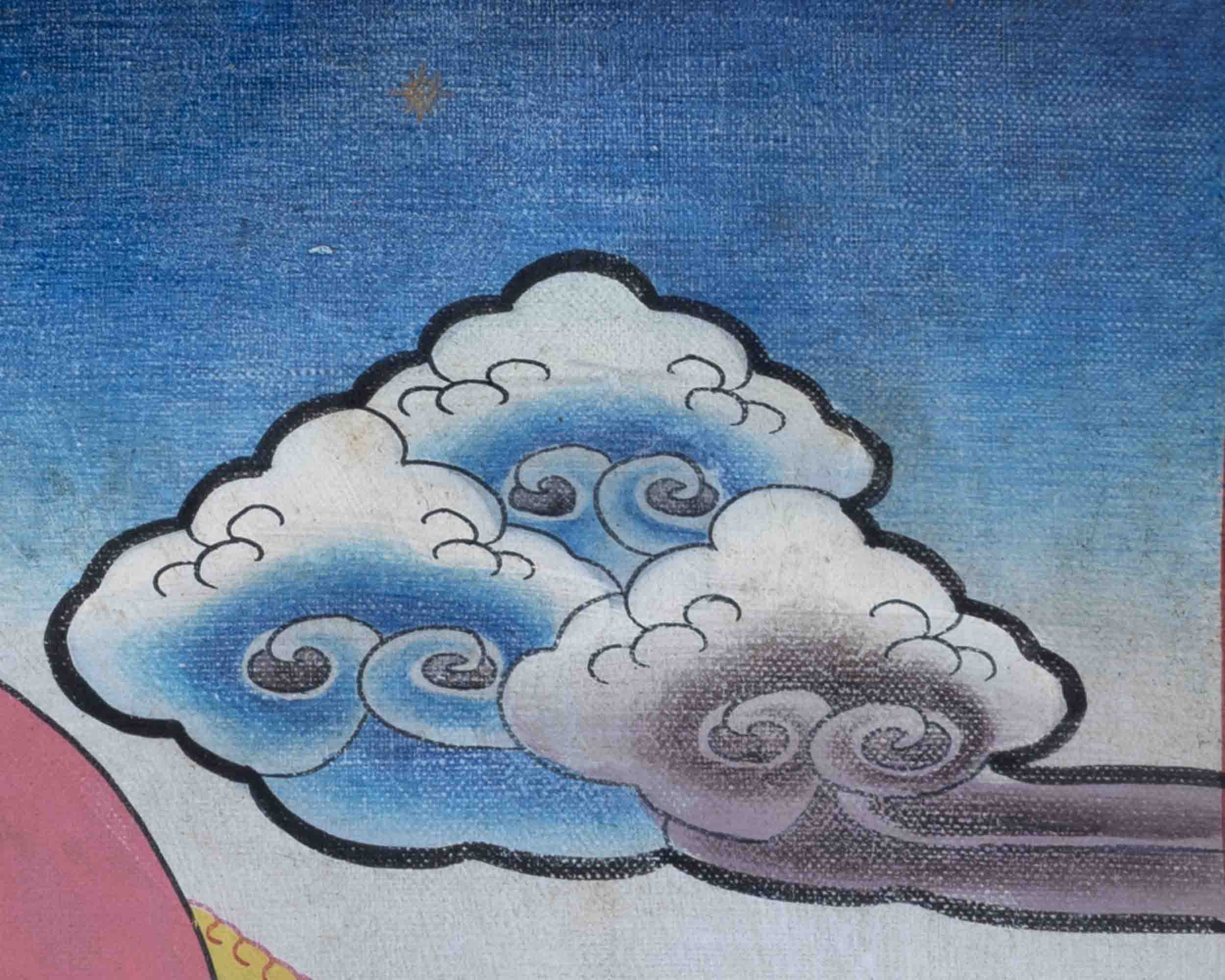Avalokitesvara Chenresig Thangka | Oil Varnished Painting | Wall Decors