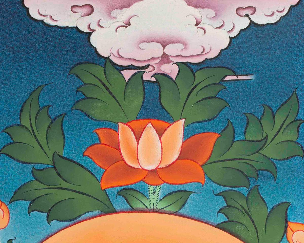 Dzambala Kubera Thangka Painting | Deity Of Wealth | Wall Decors