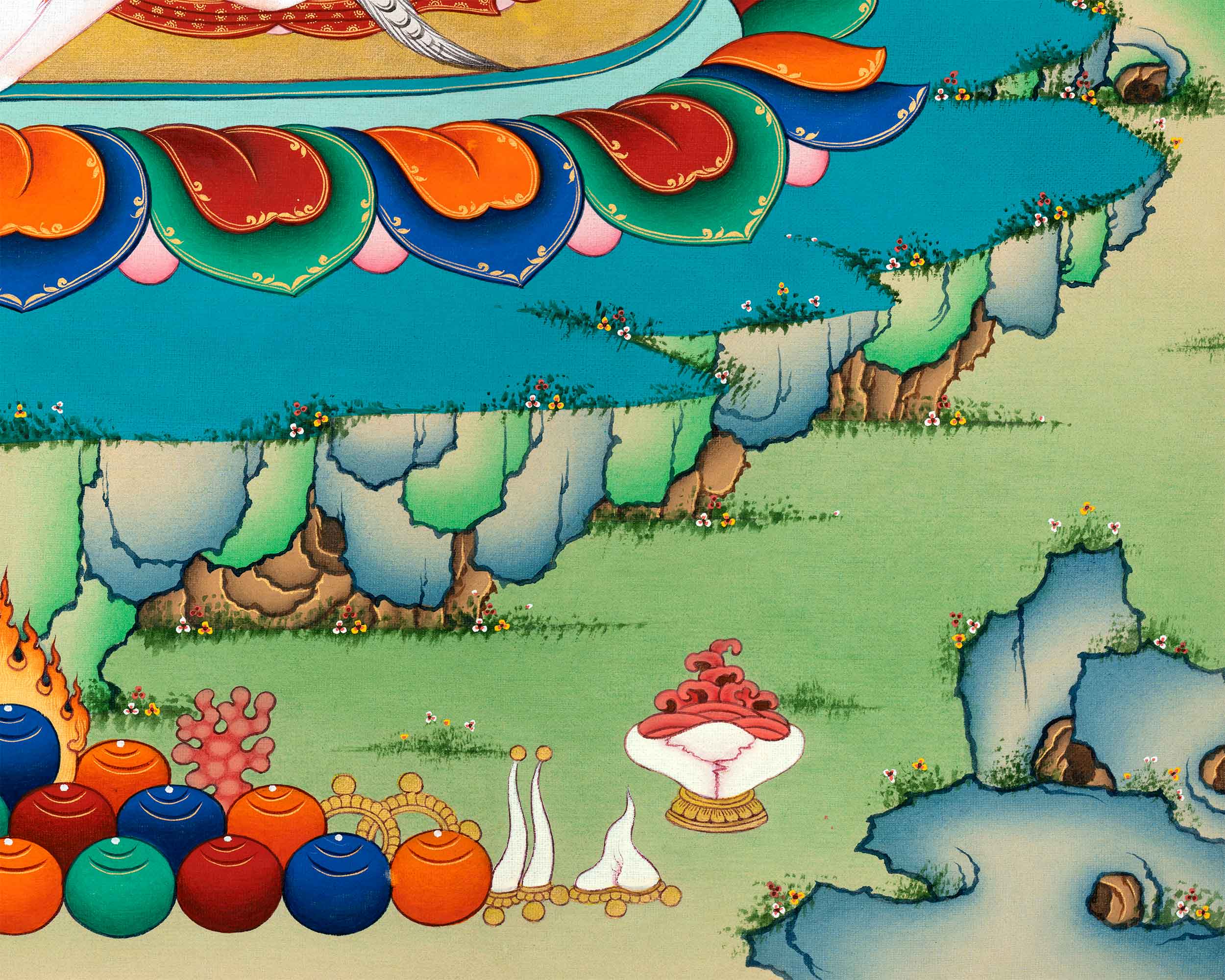 Vajrapani Thangka Print's Fearless Aura | Fearless and Mighty | Thangka Print for Spiritual Strength