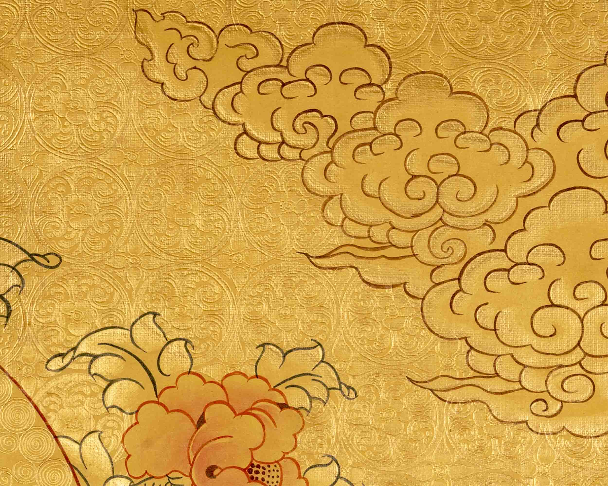 Full Gold Style Shakyamuni Buddha Thangka | Tibetan Buddhist Art