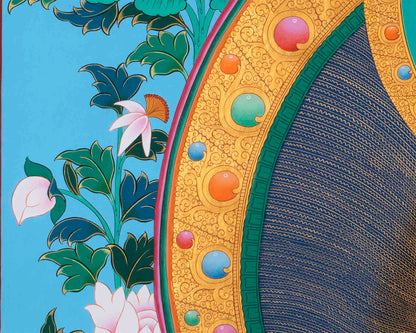 Arya Tara Print | White Tara Thangka | Wall Decoration Print