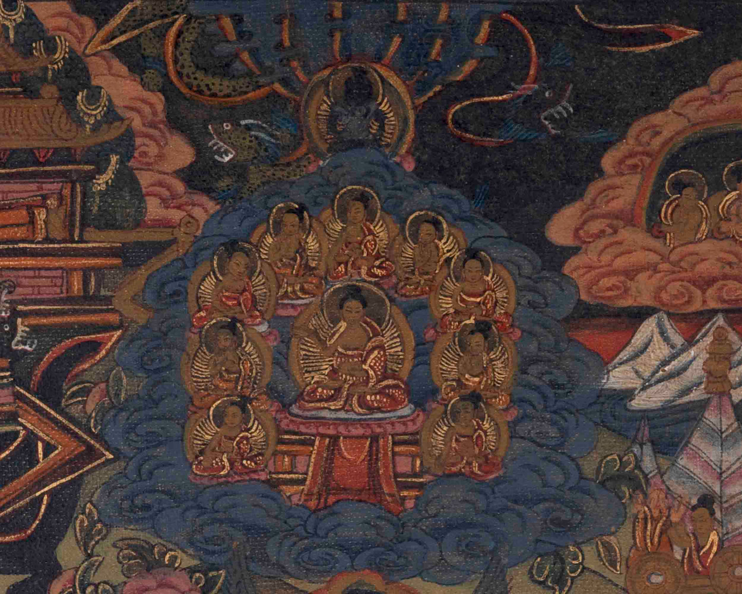 Life Of Shakyamuni Buddha | Traditional Tibetan Thangka | Wall Decors