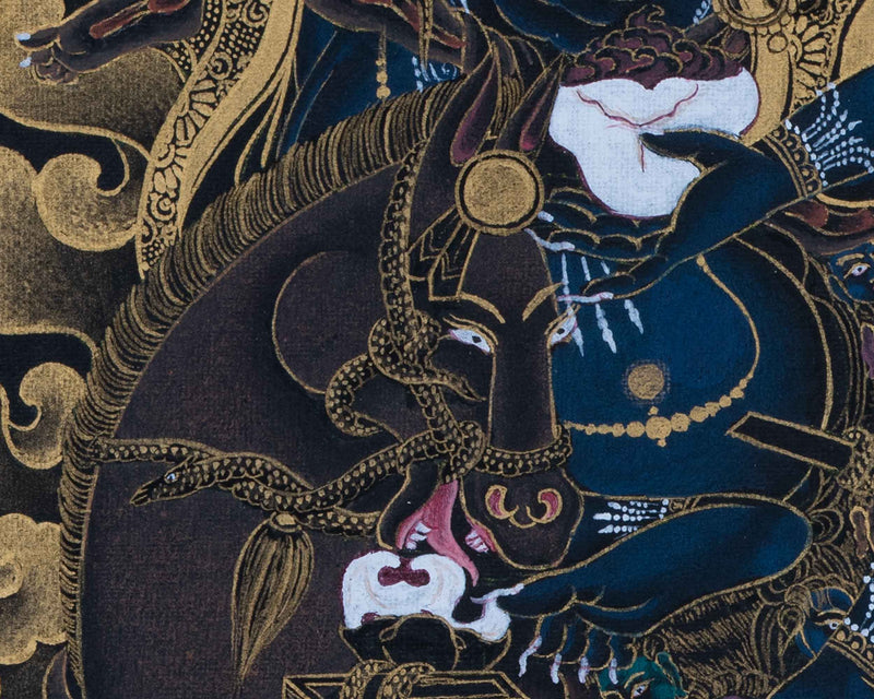 Traditional Art Of Buddhist Dakini Palden Lhamo Empowerment | Tibetan Glorious Goddess Mahakali Thangka