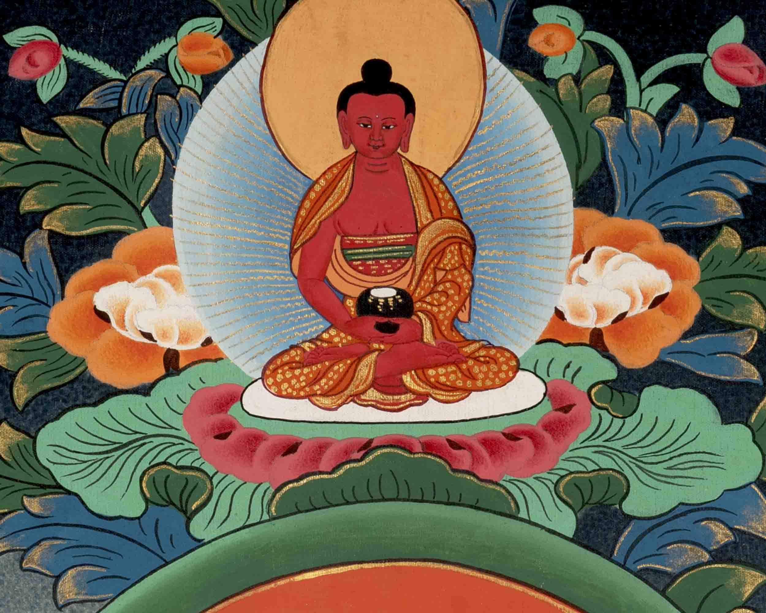Avalokitesvara Chengrezig Thangka | Religious Buddhist Art | Wall Decors