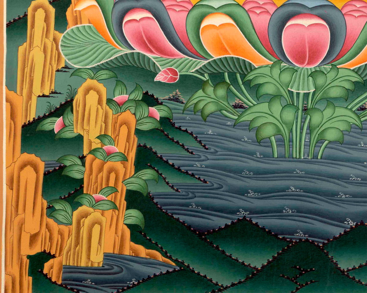 White Rara Painting Thangka | Tibetan Bodhisattva Art